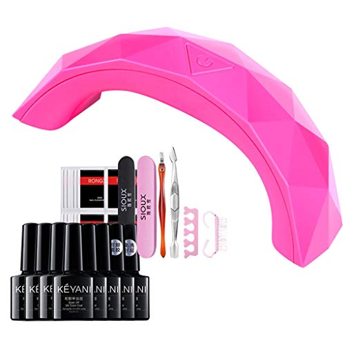 Doublelift Poly Nail Gel Kit - UV Builder Gel for Nail Extensions, Fiberglass Nail Enhancement Set with Quick Building Gel & UV Lamp (20ml) - Perfect for Salon Professionals & DIY Nail Art at Home