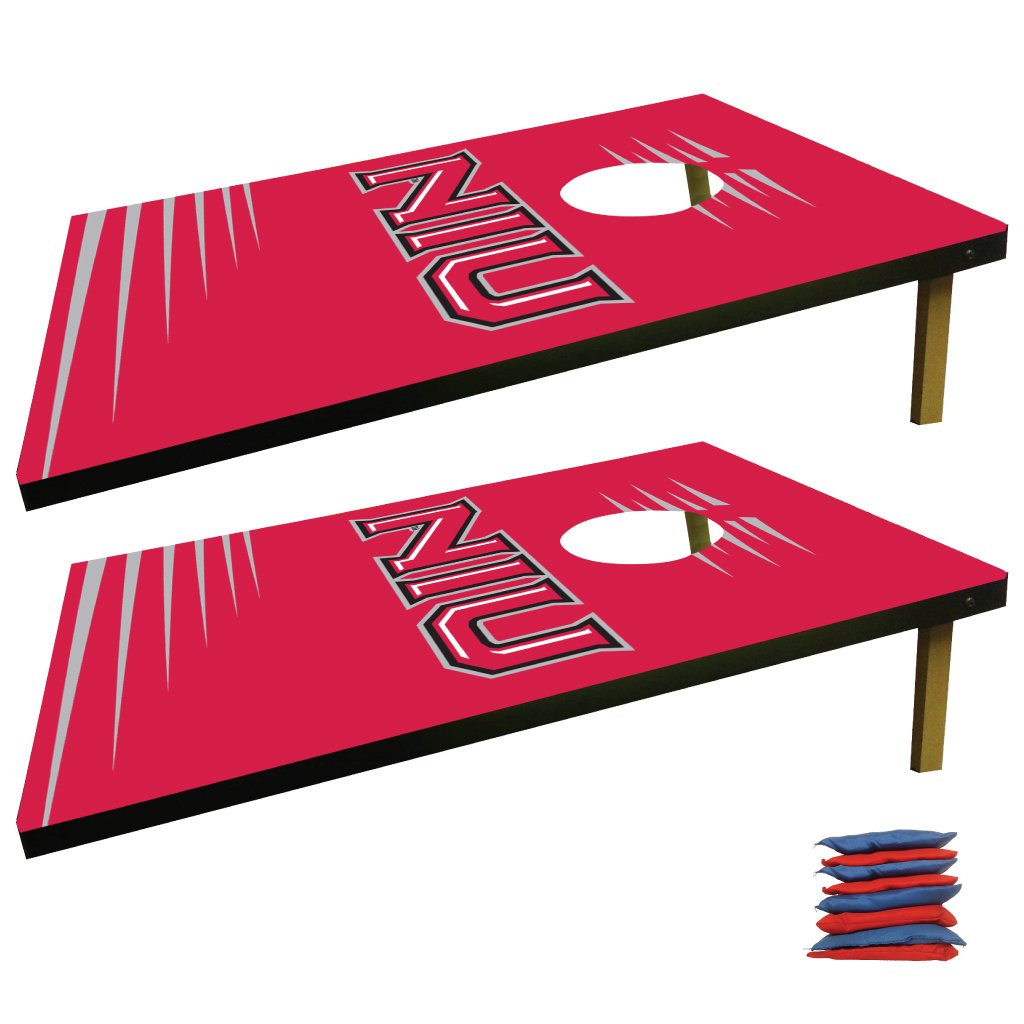 Northern Illinois University Cornhole Bag Toss Game - Premium Cornhole Set for Tailgates, Backyard Fun, and College Parties