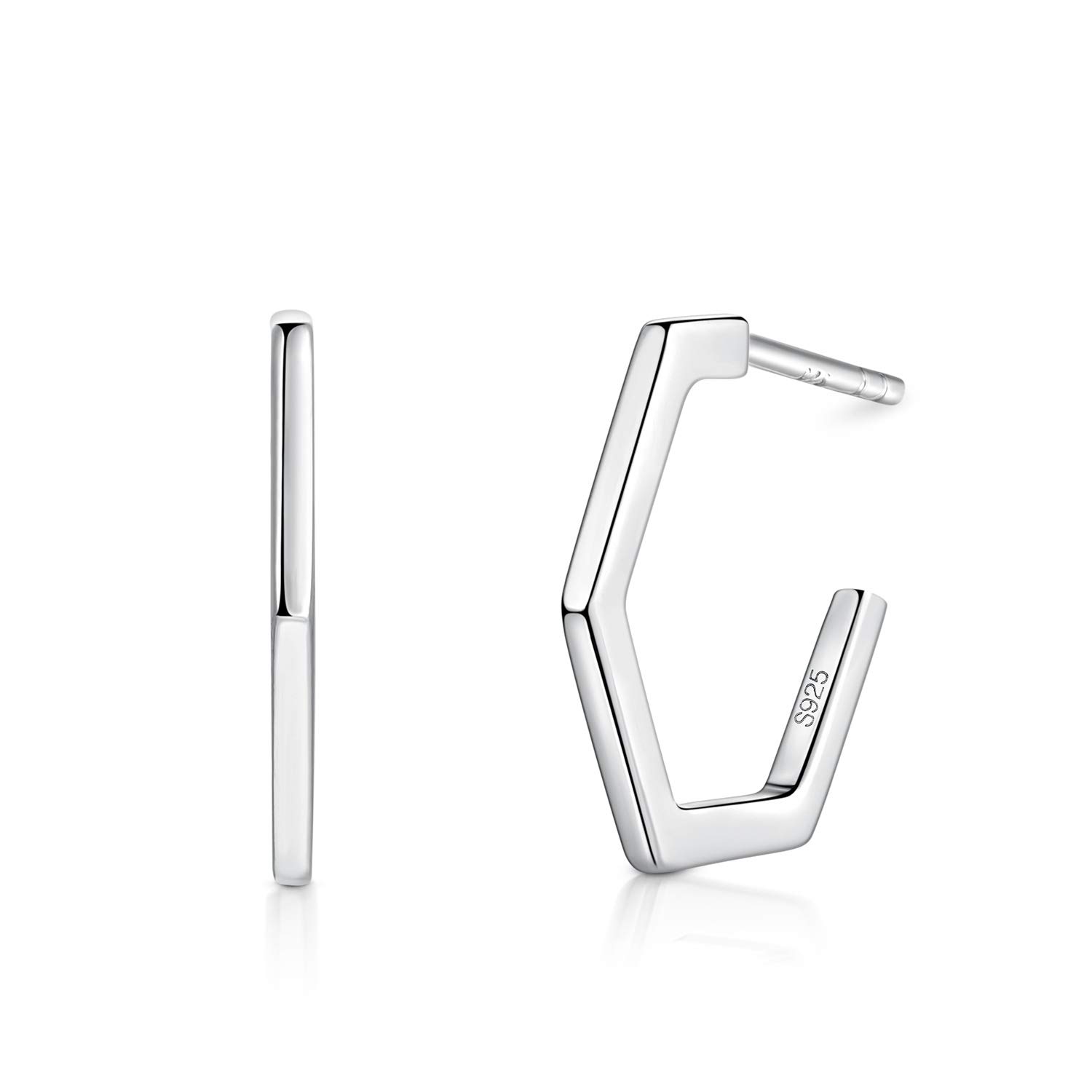 925 Sterling Silver Small Gold Half Circle Hoop Earrings for Women & Girls - Perfect for Everyday Wear, Parties & Gifts