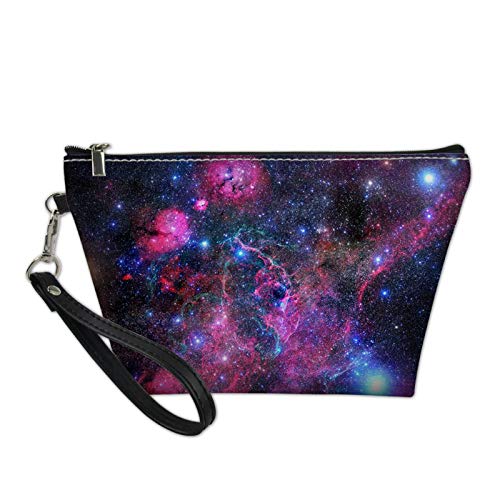 WELLYHOM Trendy Galaxy Makeup Bag - Waterproof Travel Toiletry Pouch with Zipper, Soft Cosmetic Organizer for Purse, Office & Travel Accessories | Perfect for Daily Use, Weekend Getaways & Business Trips