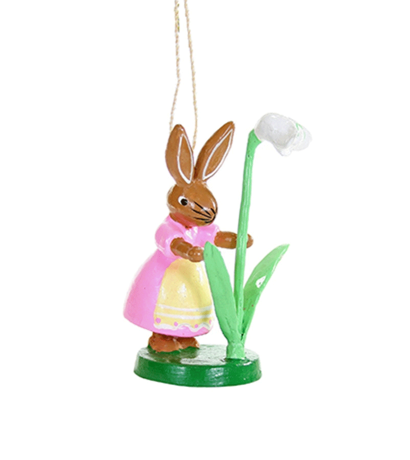 Hand-Painted Flower Patch Rabbit Wooden Ornament - Rustic Home Decor by Cody Foster | Perfect for Easter Decor, Nursery Wall Art & Farmhouse Style Gifts
