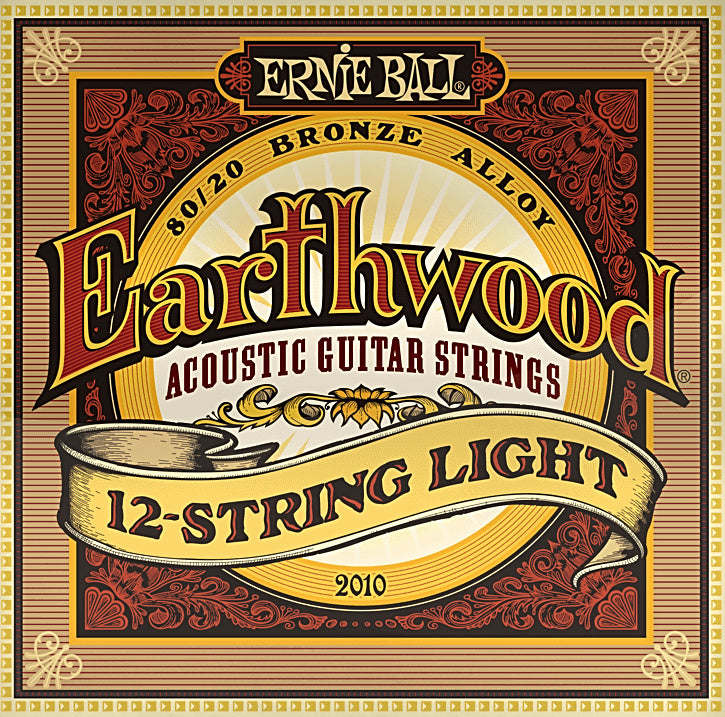 Ernie Ball Earthwood 80/20 Bronze 12-String Light Acoustic Guitar Strings - Perfect for Folk, Country & Fingerstyle Playing