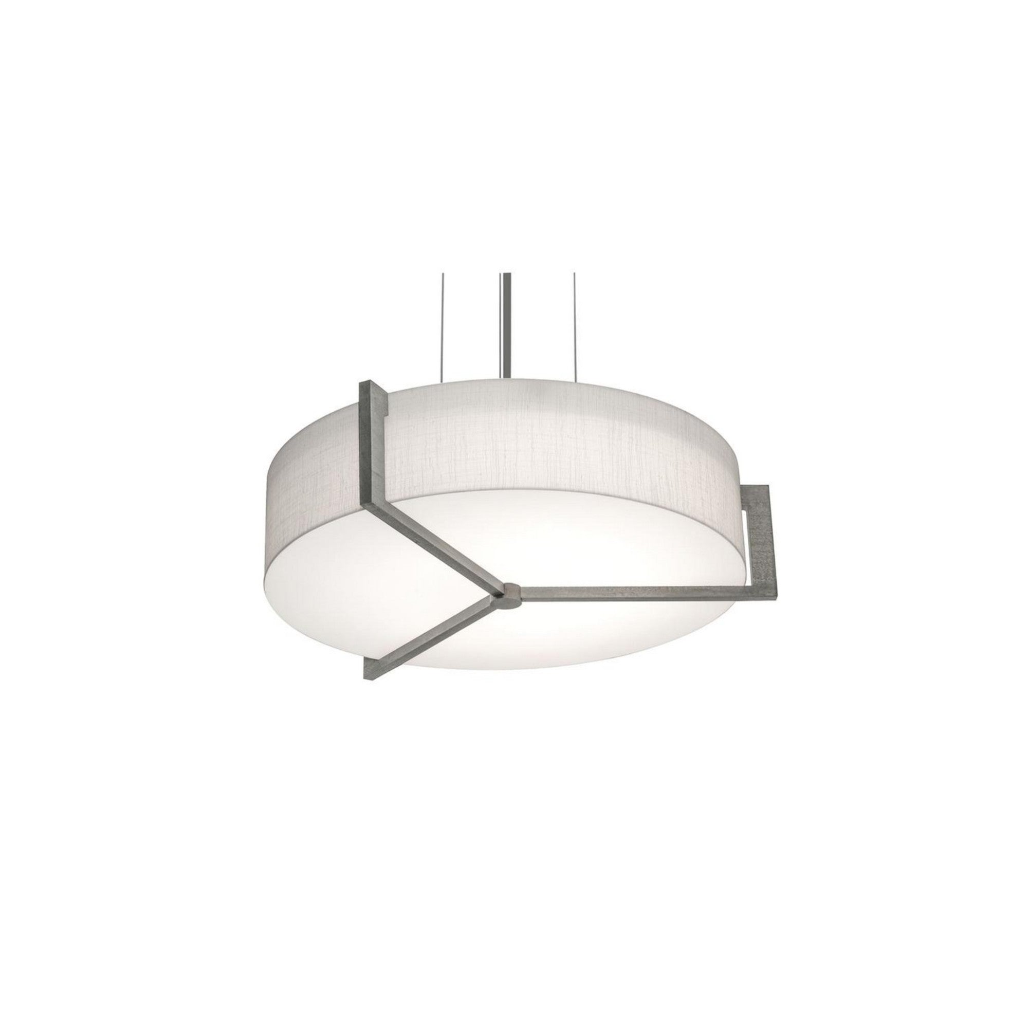 Apex 17 3-Light Pendant Light Fixture in Linen White & Weathered Grey - Perfect for Kitchen Island, Dining Room, or Entryway Lighting