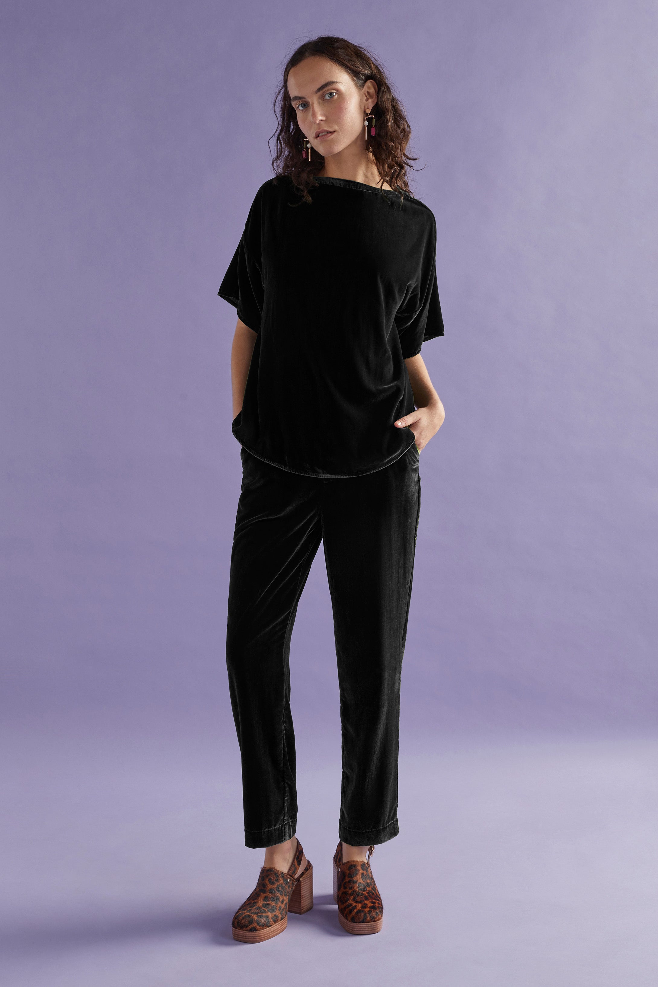 Luna Velvet Women's Blouse - Elegant Long Sleeve Tops for Work & Evening Wear | Soft Stretch Comfort for Office & Date Night Outfits