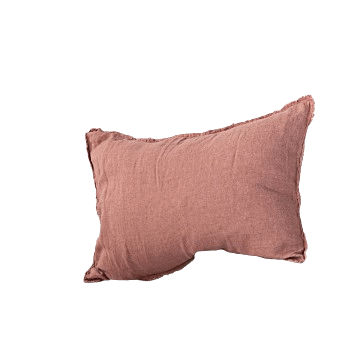 Flocca Rosa Linen Pillowcase - Soft & Breathable Bedding for Side Sleepers - Perfect for Home, Hotel, and Guest Room Decor