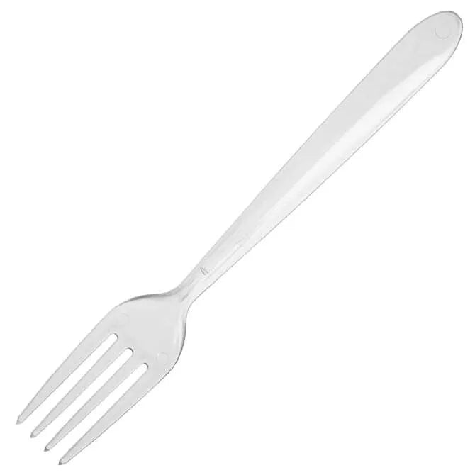 Comatec Clear Philippe Starck Mini Fork Set - 4-Piece Modern Stainless Steel Dessert Forks for Cake, Pastry, and Fruit - Perfect for Parties, Weddings, and Fine Dining