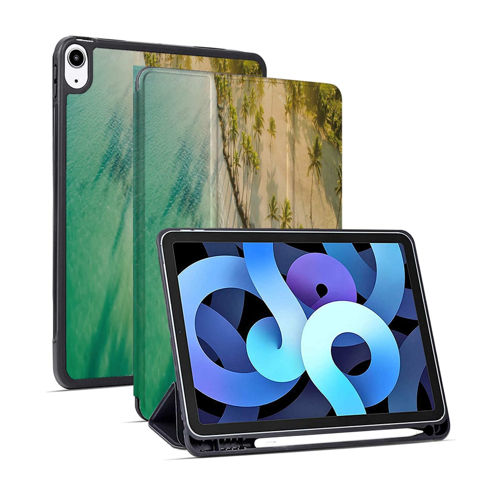 Premium Trifold Stand Smart Case with Pencil Holder for iPad Air 5/4 (10.9 Inch) - Auto Sleep/Wake Function, Durable Protection - Perfect for Work, Study & Travel