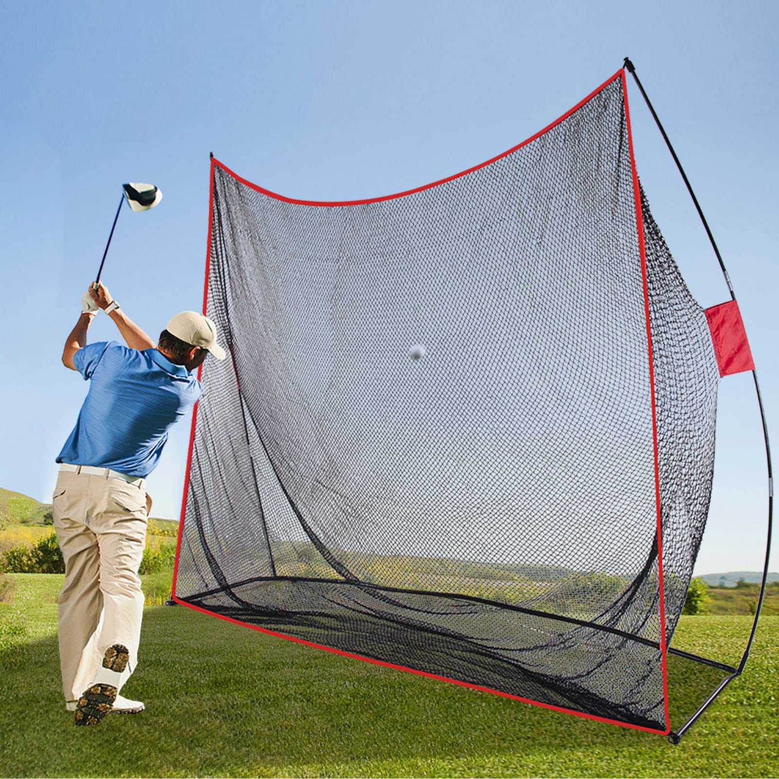 Sharellon Golf Practice Net - Portable Golf Hitting & Training Net for Backyard, Indoor & Outdoor Use | Perfect for Driving Range Practice, Backyard Golf Training & Home Improvement Projects