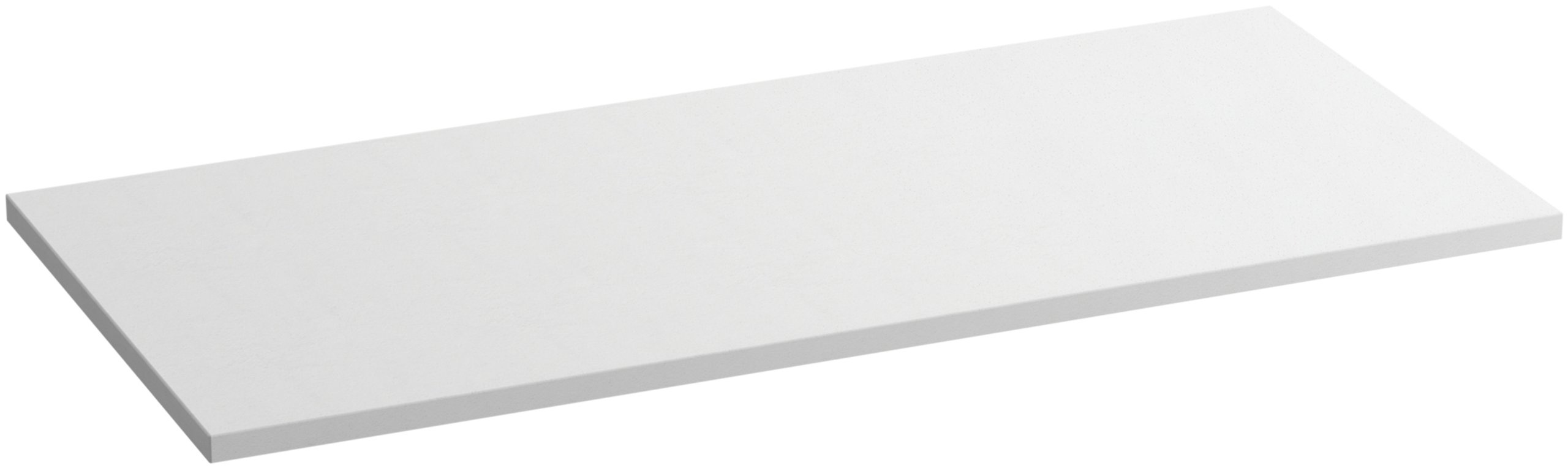 49-Inch White Solid Surface Vanity Top Without Cutout - Perfect for Bathroom Remodeling & Modern Home Decor (Expressions Collection)