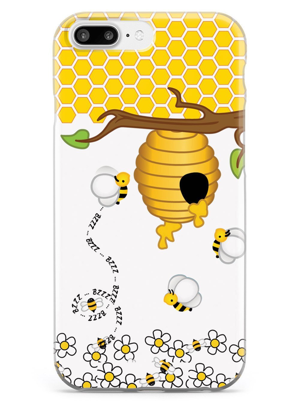 Inspired Cases - Honey Bee 3D Textured Protective Phone Case for Apple iPhone 8 Plus | Shockproof & Scratch Resistant Cover | Perfect for Outdoor Adventures, Work & Daily Use