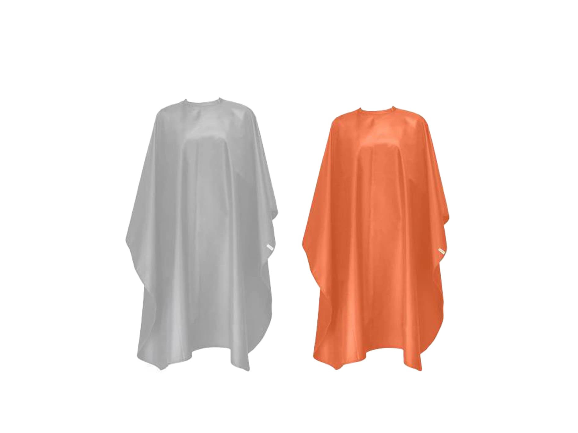 SIYAA Hair Cutting Sheet Apron Cape - Waterproof Salon & Home Haircutting Tool for Men & Women (White + Orange, Pack of 2) | Perfect for Professional Stylists & DIY Home Haircuts