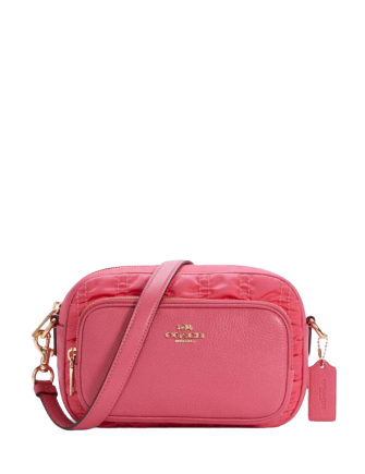 Coach Court Crossbody Bag with Ruching - Stylish Leather Shoulder Purse for Women, Perfect for Everyday Use, Work, and Evening Out