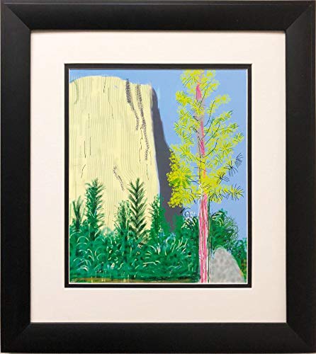 David Hockney El Capitan Yosemite Pop Art Print - Custom Framed Wall Decor 16.5x18.75 Inches - Modern Home & Office Artwork for Living Room, Bedroom, Gallery Wall