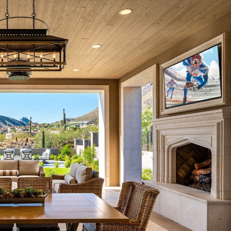 Titan Weatherproof Outdoor QLED 4K Smart TV - 55 Inch Sunlight Readable Display with HDR, WiFi & Alexa Built-in - Perfect for Patio, Backyard, Poolside Entertainment