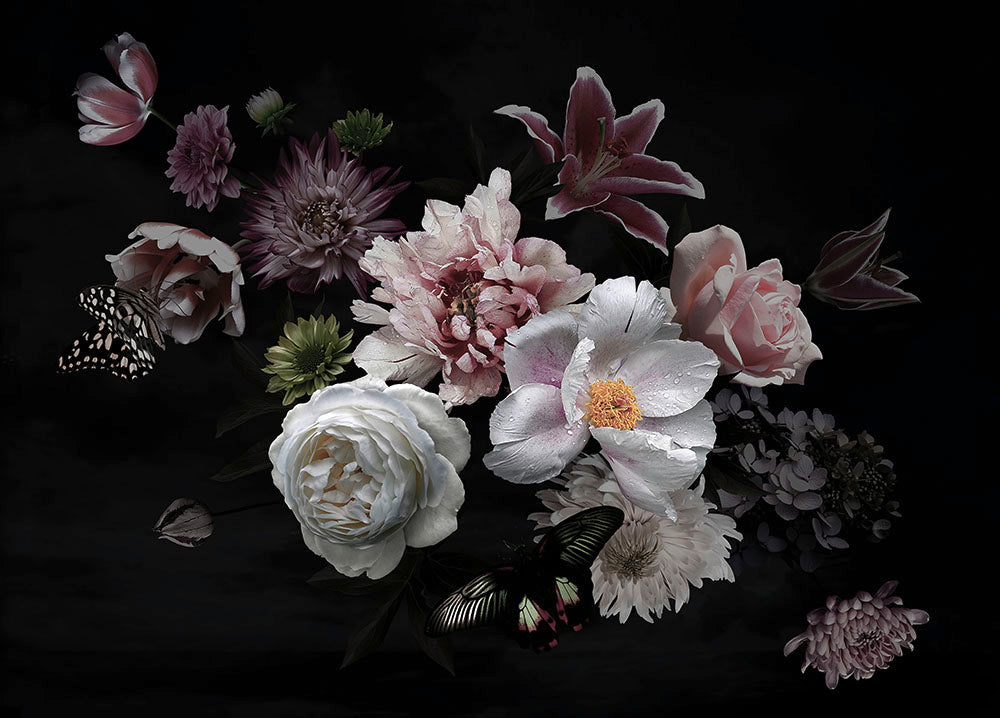Designwalls 2 Flower Bouquet - Artificial Floral Arrangement for Home Decor, Wedding Centerpieces & Party Decorations