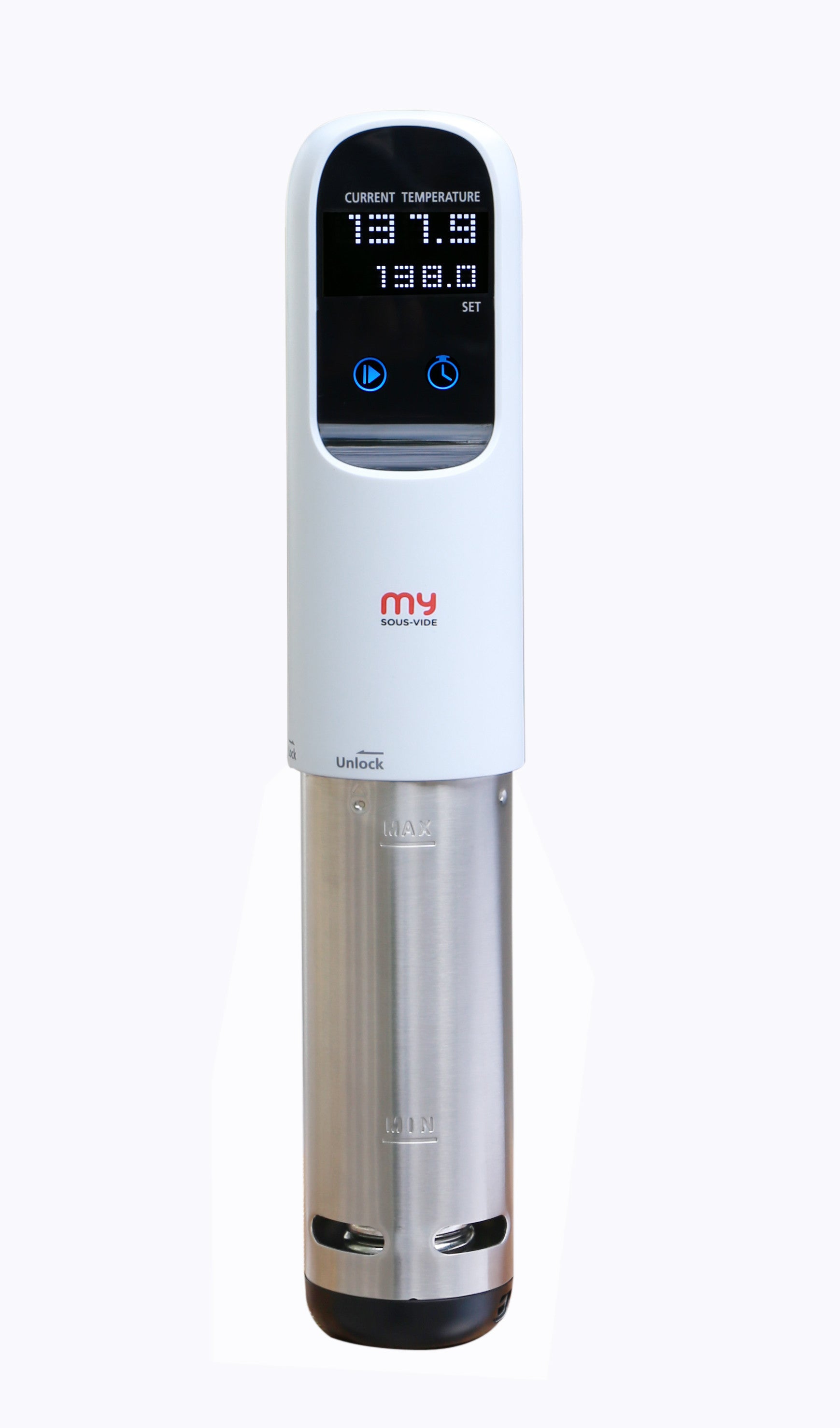 MY 101 Sous Vide Immersion Cooker - Precision Water Circulator for Perfect Steaks, Chicken & Seafood - White - Ideal for Home Chefs & Restaurant Cooking