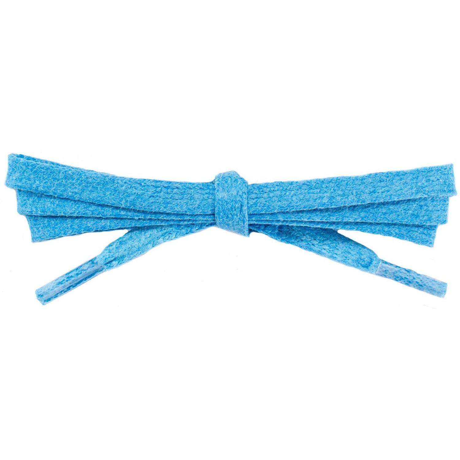 12 Pack Neon Blue Waxed Cotton 1/4 Inch Flat Dress Shoelaces - Durable & Stylish for Casual Shoes, Sneakers & Boots