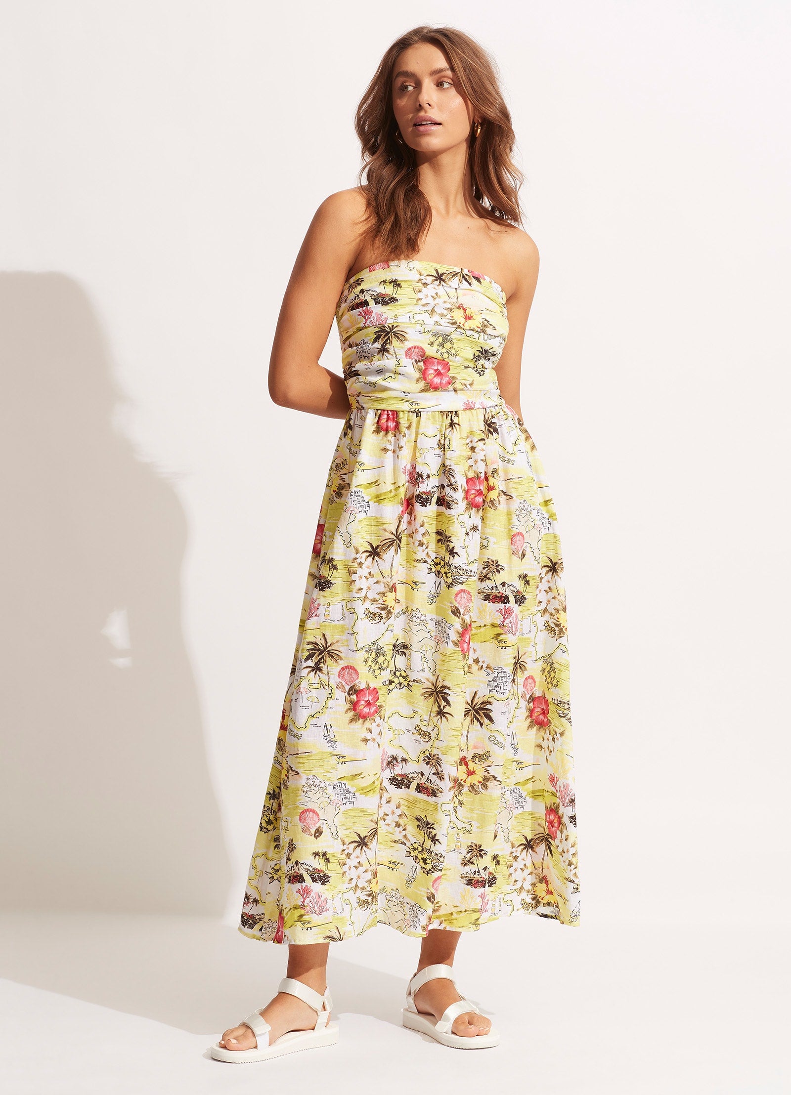 Coast To Coast Midi Dress - Wild Lime Color, Flowy Summer Dress for Women | Perfect for Beach Vacations, Date Nights & Outdoor Parties