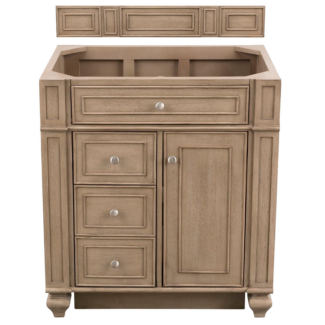 James Martin Vanities Bristol Collection 30 Inch Single Bathroom Vanity in Whitewashed Walnut - Cabinet Only for Modern Home & Apartment Renovation