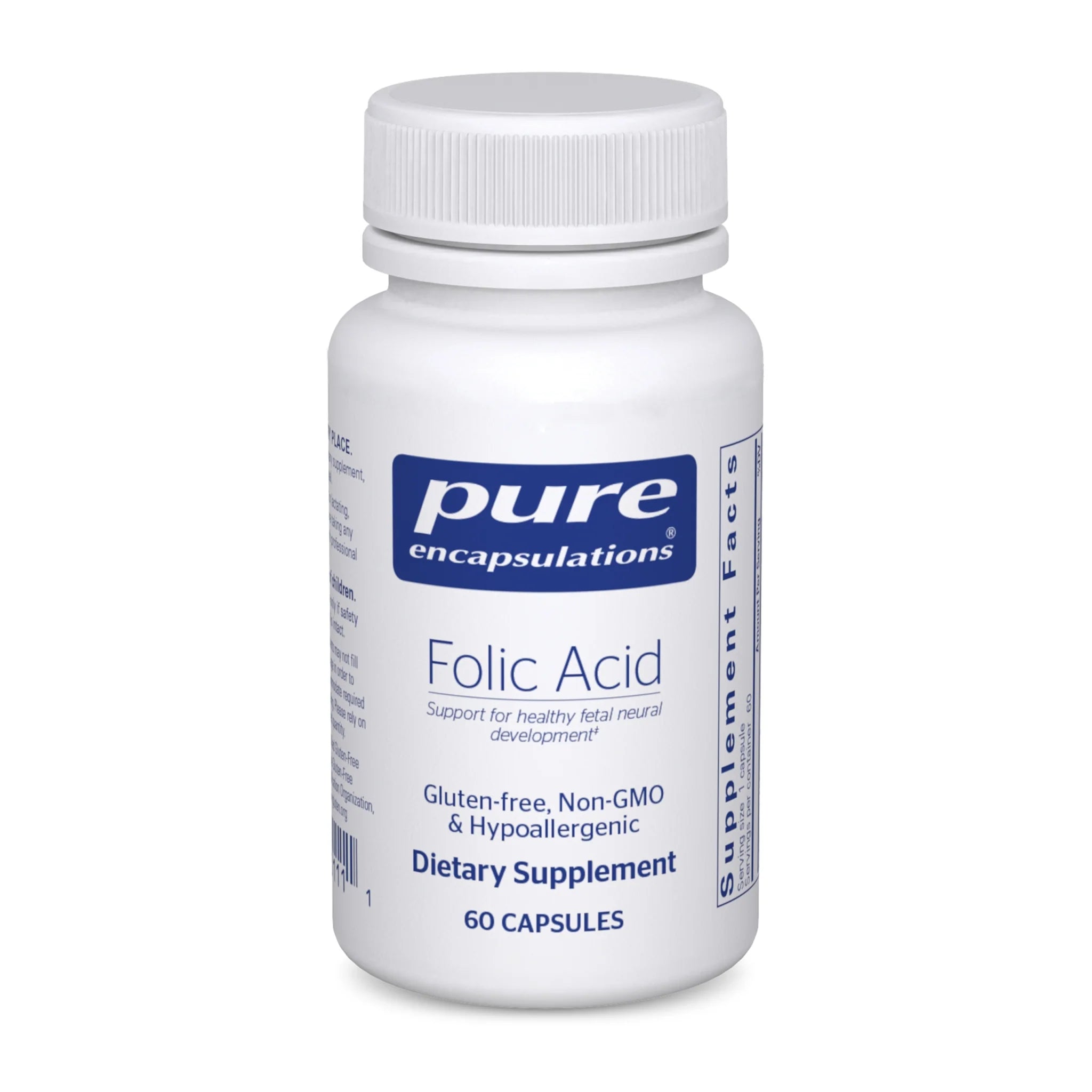 PE Folic Acid 60 Softgels - Prenatal Vitamin Supplement for Women's Health & Pregnancy Support - Supports Fetal Development & Maternal Wellness