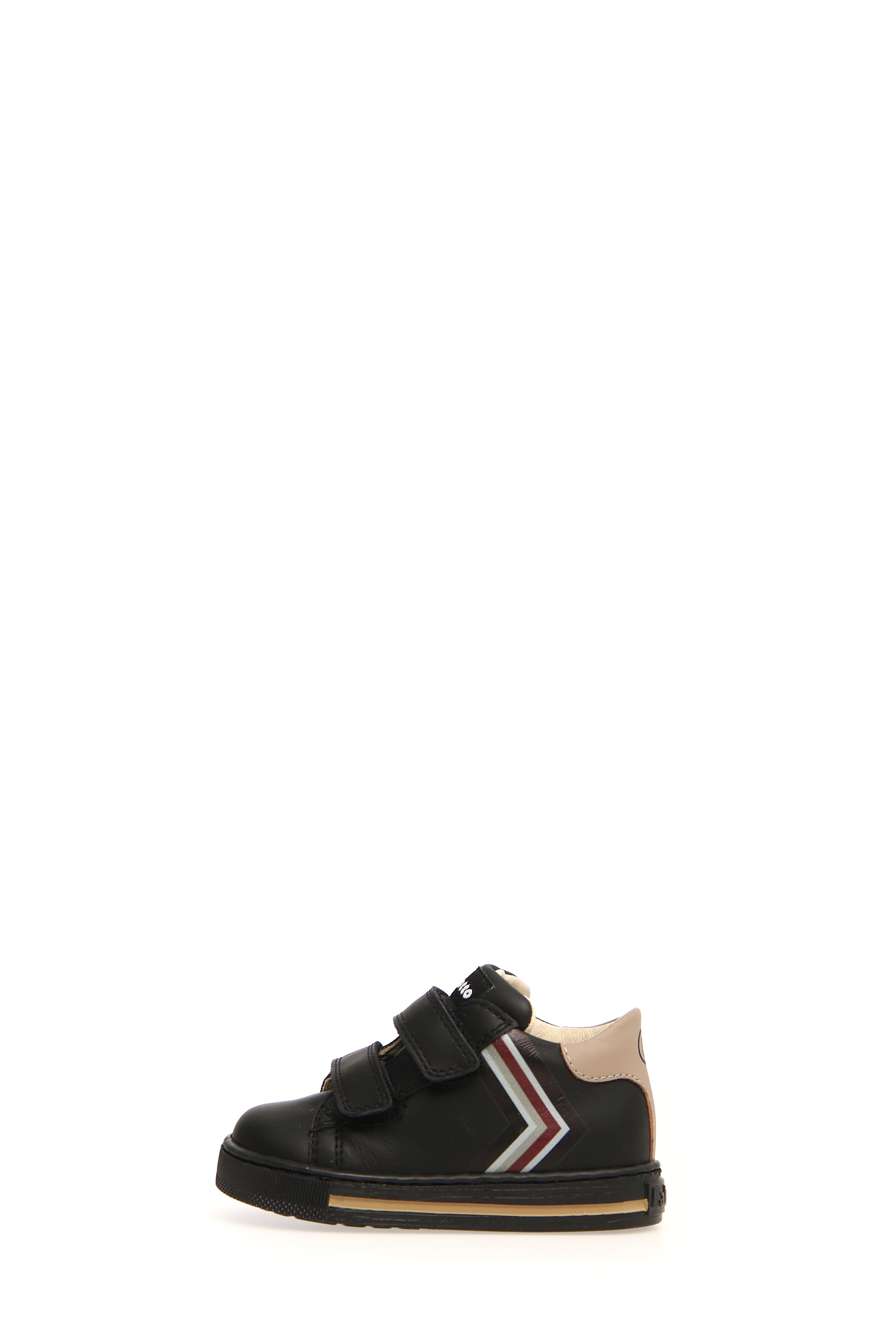 Falcotto Kids' Leryn Calf Sneakers for Boys and Girls - Comfortable Black/Taupe Casual Shoes for School, Play & Everyday Wear