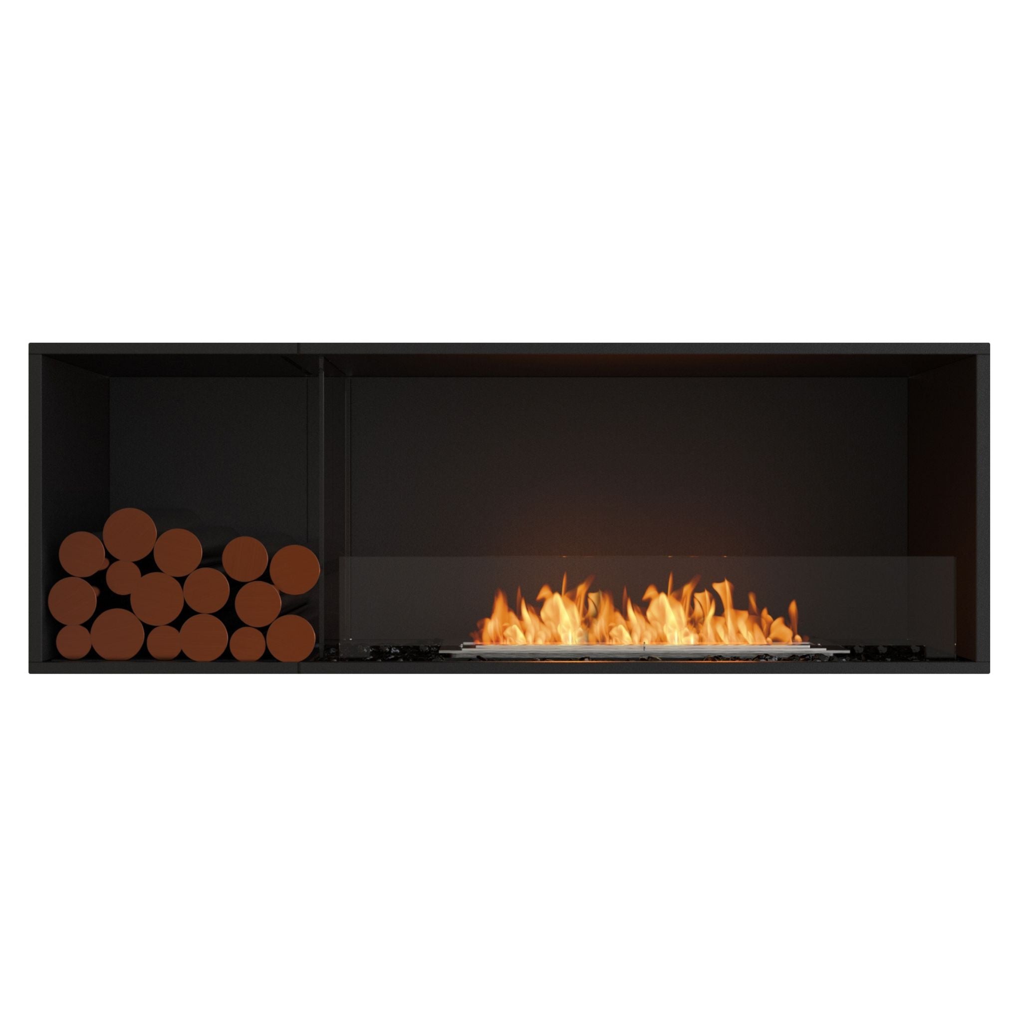 EcoSmart Fire Flex 60SS Single-Sided Fireplace Insert with Storage Box - Modern Electric Fireplace for Living Room, Bedroom & Office - Energy Efficient Heating Solution for Winter