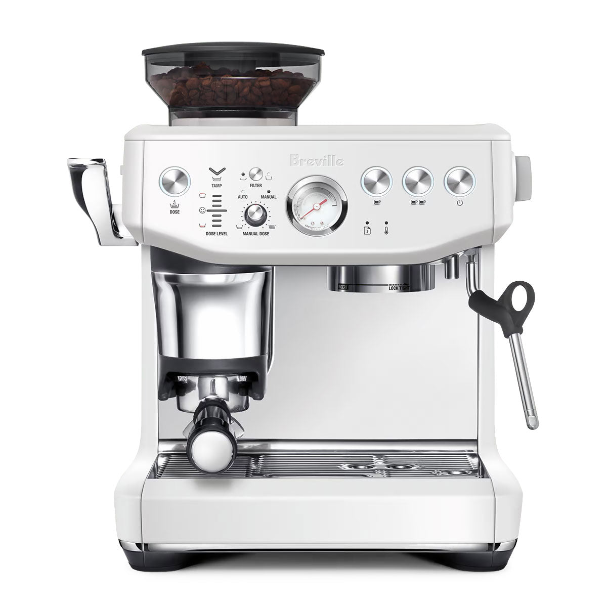 Breville Barista Express Impress Automatic Espresso Machine with Built-in Grinder - Sea Salt (BES876SST) | Perfect for Home Baristas & Coffee Lovers | Create Café-Quality Espresso, Latte & Cappuccino at Home