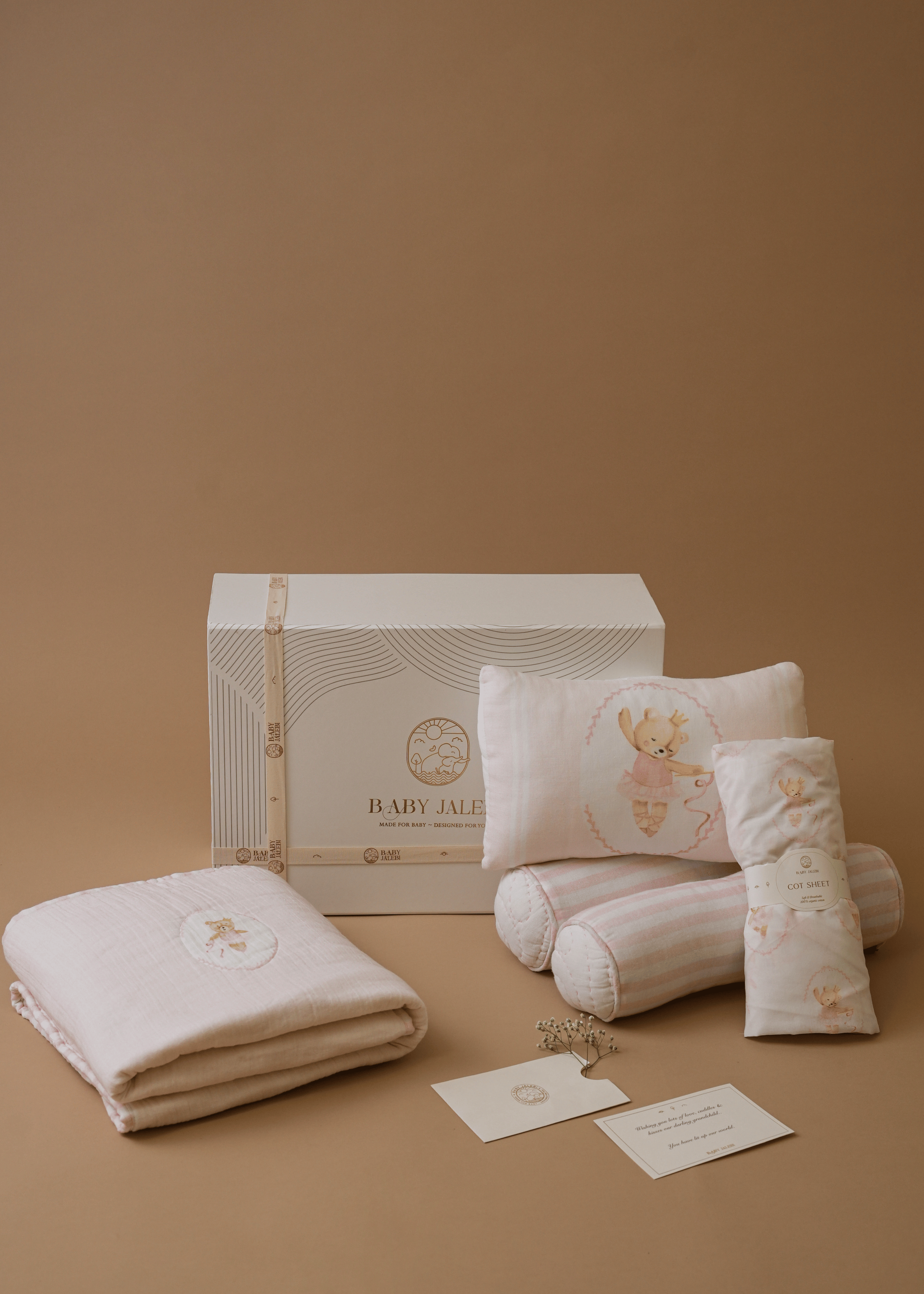 Prima Ballerina Bear Nursery Bedding Set - Soft Crib Sheets & Blanket for Baby Girls - Perfect for Nursery Decor, Baby Showers & Newborn Gifts