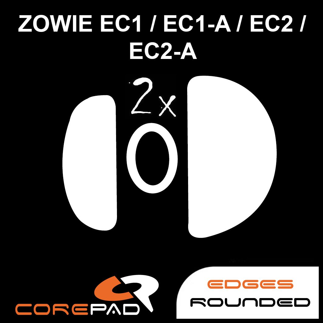 Corepad Skatez Mouse Feet for Zowie EC1, EC1-A, EC2, EC2-A - Ultra Smooth Gliding Gaming Mouse Skates for Esports & FPS Gaming