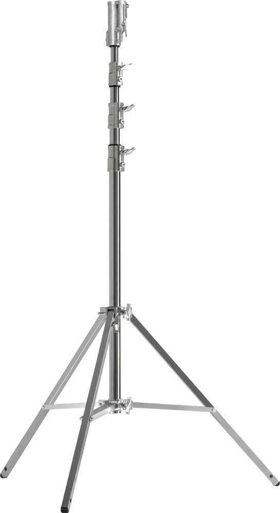 Kupo Master High Cine Stand KS500412 - Professional Heavy Duty Silver Light Stand for Photography & Video Production - Perfect for Studio, Outdoor Shoots and Film Sets