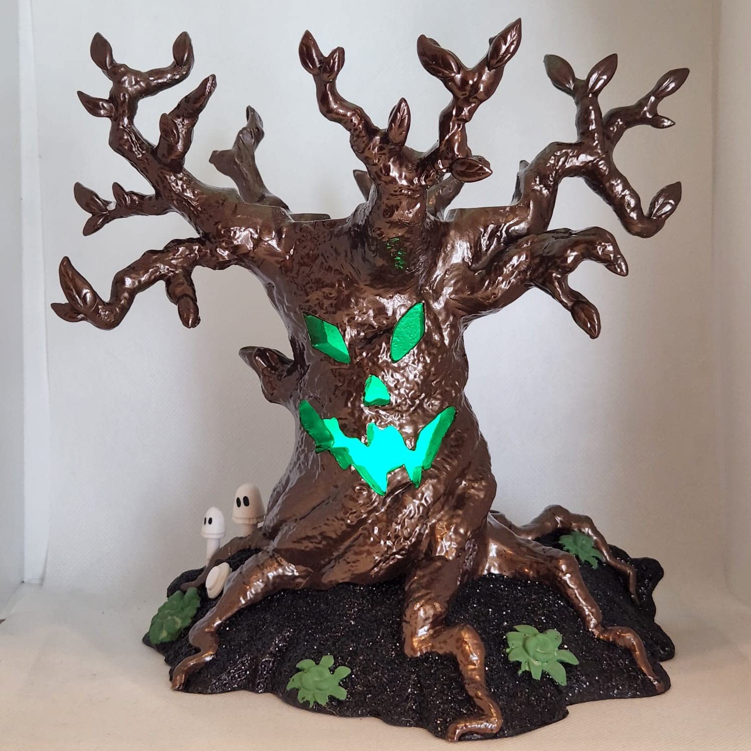 Spooky Halloween Candle Holder for Bath & Body Works & White Barn 3-Wick Candles - Monster Tree Nightlight Decor (Candle Not Included) - Perfect for Halloween Party, Home Decor & Gift Giving