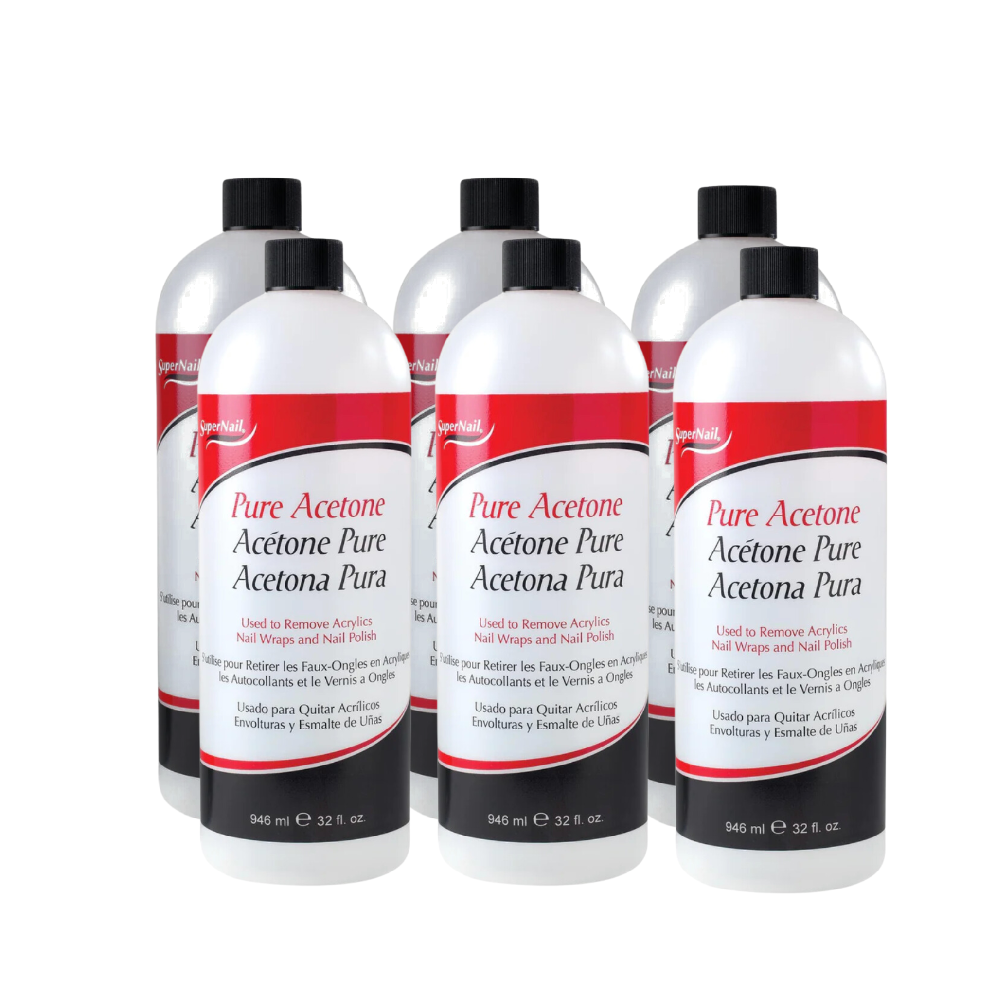 100% Pure Acetone Nail Polish Remover - 32 fl oz Bottle for Professional & At-Home Manicures, Nail Art & Acrylic Removal - Fast Acting, Non-Greasy Formula