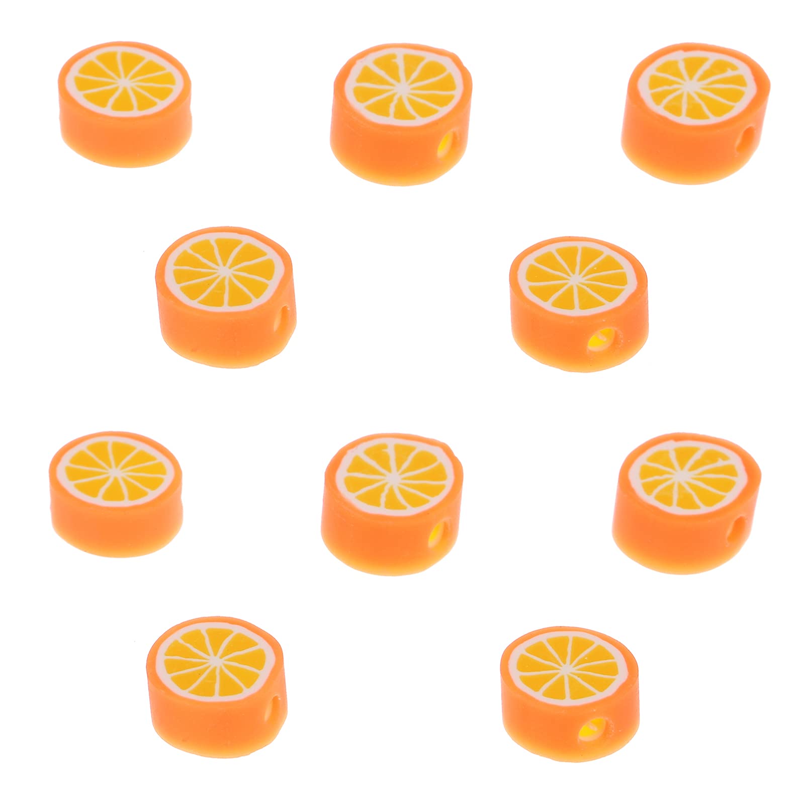 HEALLILY 200pcs 3D Nail Art Slices - Fruit Shaped Orange Clay Nail Decorations for DIY Nail Art & Crafts | Perfect for Salon Professionals, Home Manicures, and Nail Art Enthusiasts