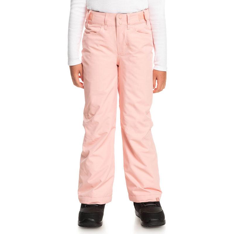 ROXY Girls' Snow Pants - Soft Pastel Pink Waterproof Ski Pants for Kids, Perfect for Snowboarding, Skiing & Winter Outdoor Play