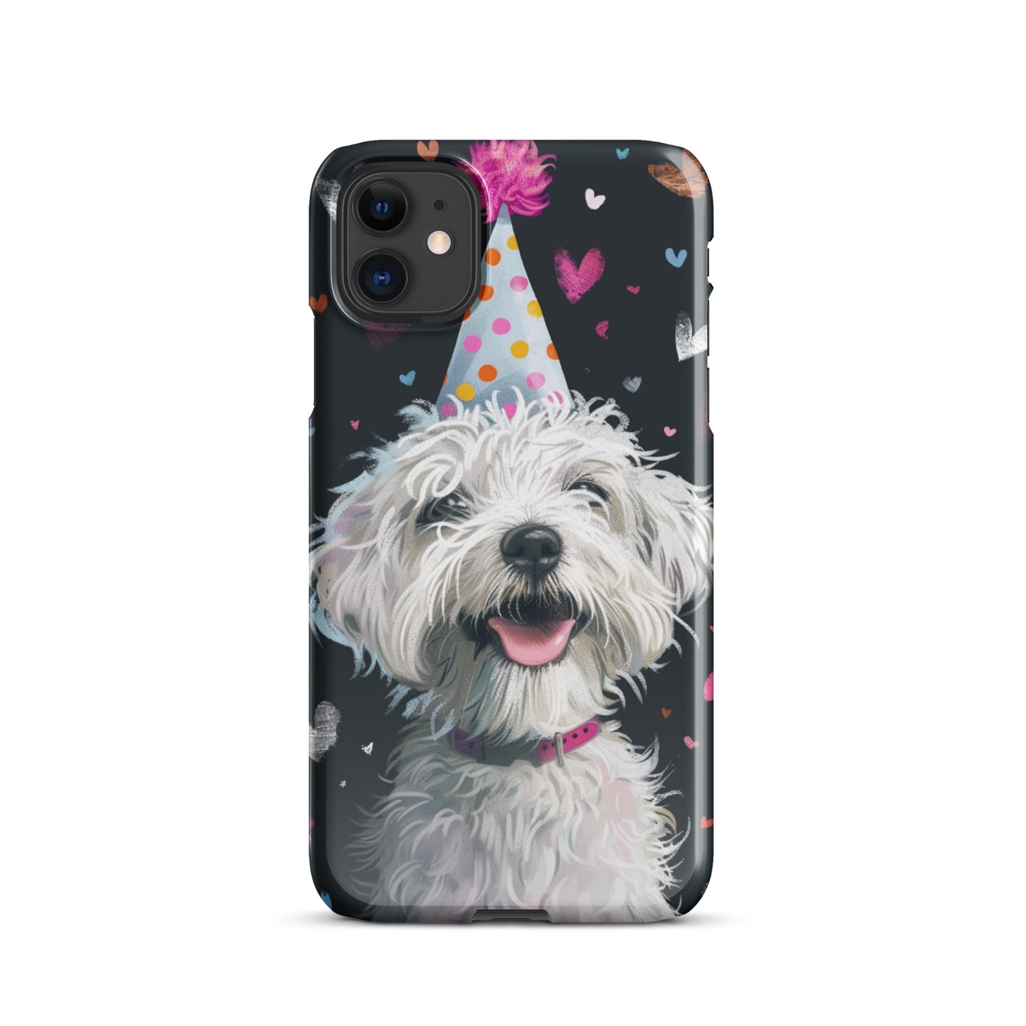 Cute Dog Pattern iPhone Snap Case - Durable Protective Cover for iPhone 11/12/13/14/15 - Perfect for Pet Lovers & Daily Use