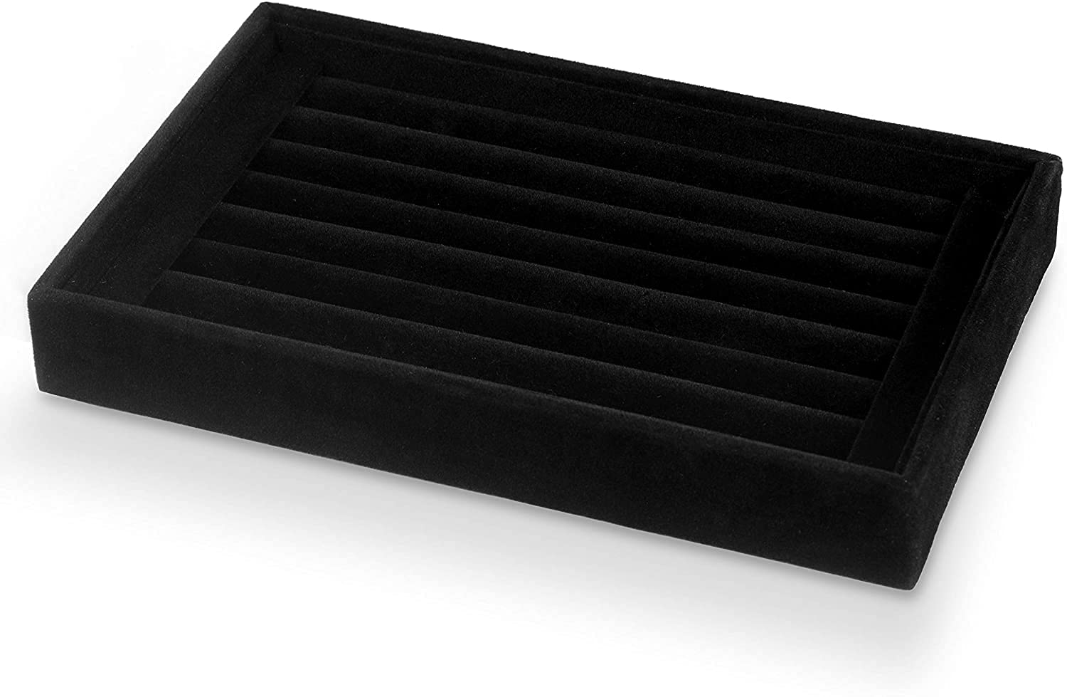 ZYooh 50-Slot Velvet Jewelry Storage Box & Ring Display Tray - Clearance Sale for Earrings, Necklaces, Bracelets - Perfect for Home Organization, Retail Store Displays & Travel Jewelry Cases
