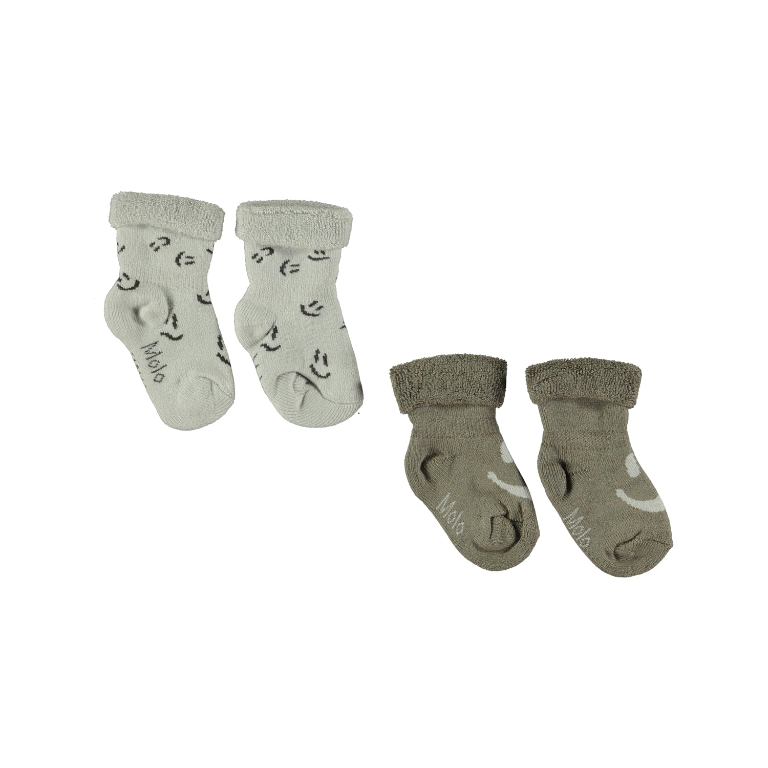 Adorable Molo Small Smiles Baby Socks - Soft Cotton Non-Slip Infant Socks for Newborns & Toddlers - Perfect for Playtime, Nursery & Photo Shoots