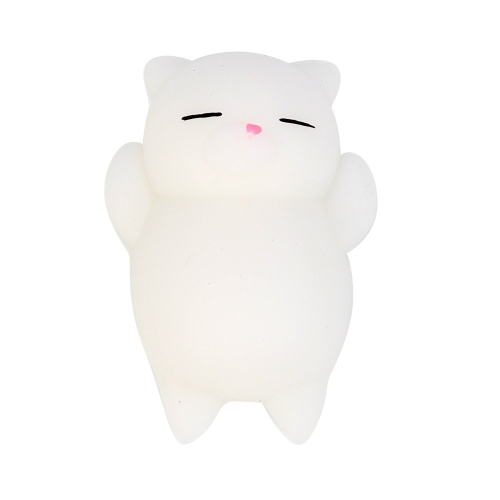 Cute Mochi Squishy Cat Squeeze Toy - Kawaii Stress Reliever for Kids, Anti-Anxiety Fidget Toys for Toddlers Age 2-4, Fun Healing Decor for Home, School, and Travel