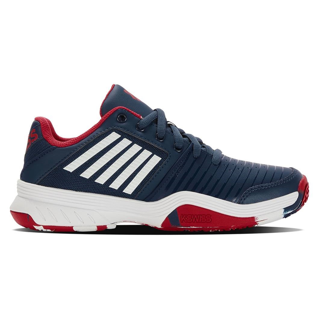 K Swiss Court Express OMNI Junior Tennis Shoes for Boys & Girls - Lightweight, Durable Blue & White Sneakers for Kids - Perfect for Tennis, Running & School Activities