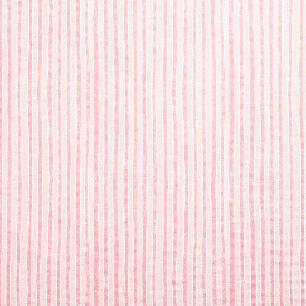 Stripe Printed Linen Cotton Fabric - Pink Sample for DIY Crafts, Home Decor & Fashion Sewing Projects