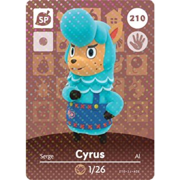 Animal Crossing Amiibo Card - Cyrus (#210) | Official Nintendo Collectible for Switch & 3DS | Perfect for Gaming, Trading & Display