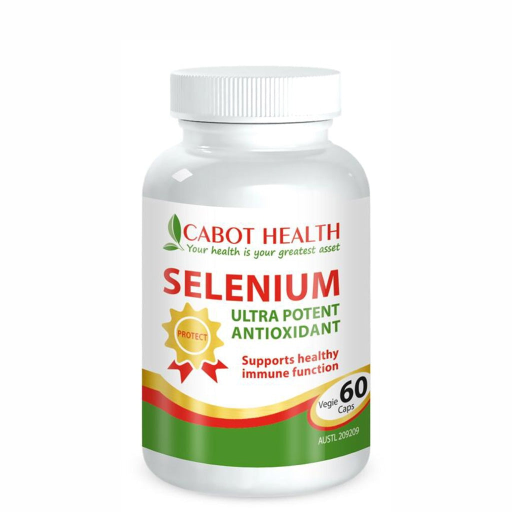 Cabot Health Selenium Ultra Potent Supplement - High Strength Antioxidant Support for Thyroid, Immune & Heart Health - Daily Wellness Boost for Men & Women