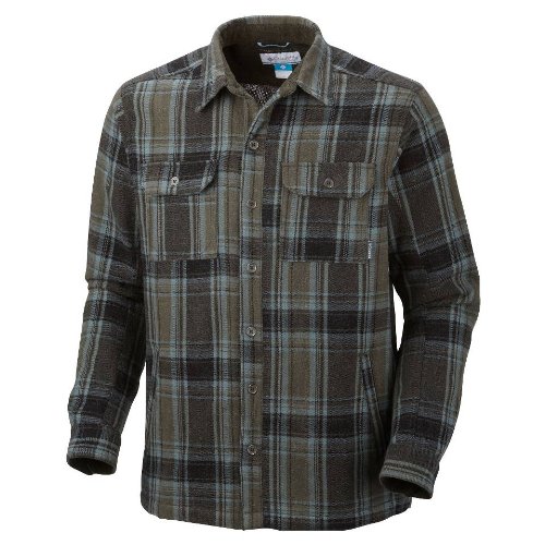 Columbia Men's Noble Falls Omni-Heat Shirt Jacket - Water-Resistant Fleece Lined Insulated Jacket for Cold Weather, Black, XX-Large - Perfect for Hiking, Camping & Outdoor Adventures