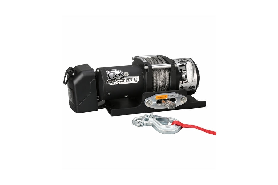 Bulldog 7,800lb Heavy Duty Trailer Winch with Wire Rope - Perfect for Boat Trailers, Off-Road Recovery & Towing Applications