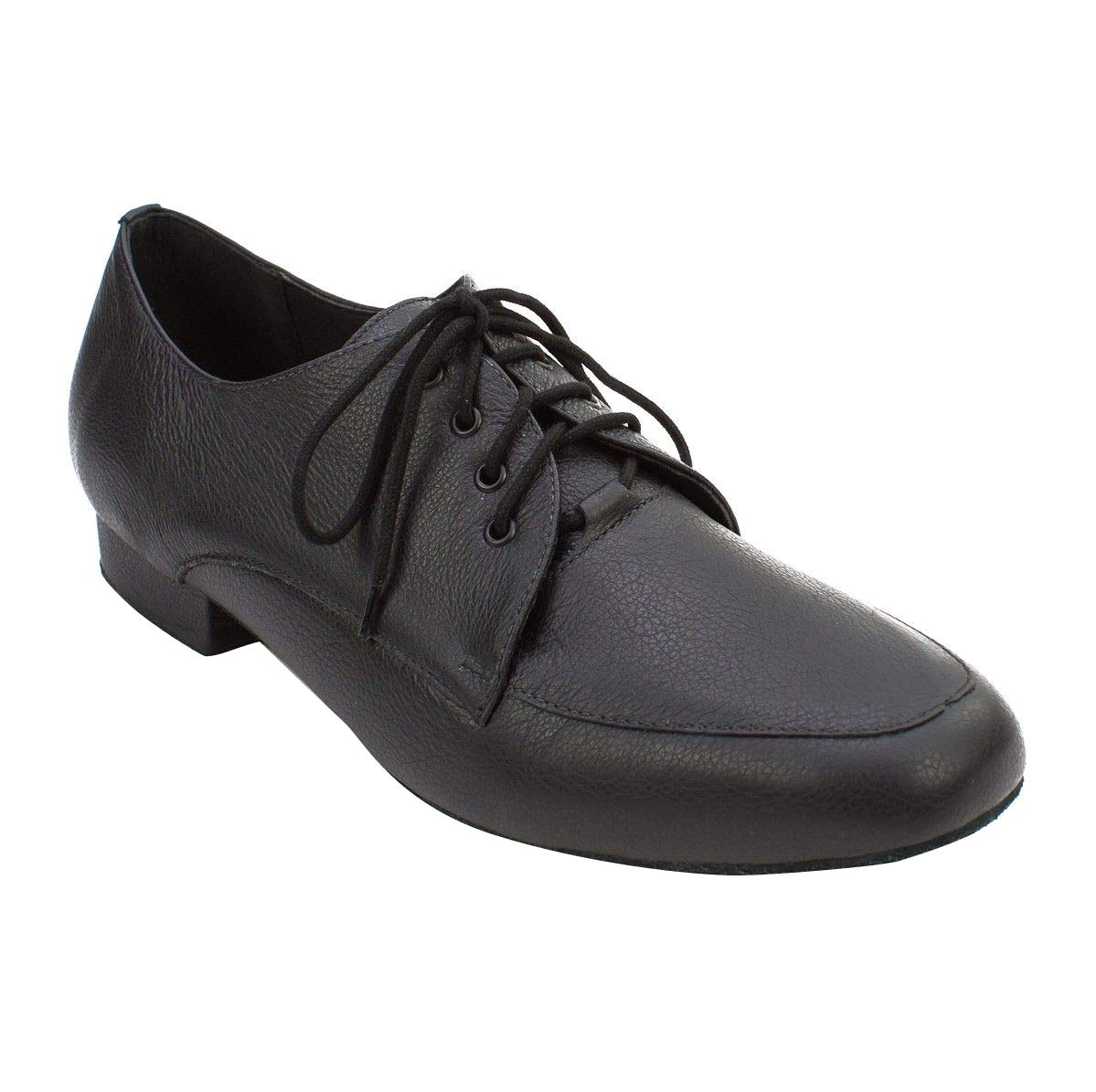 Men's Classic Black Leather Ballroom Dance Shoes - Perfect for Waltz, Tango & Formal Events