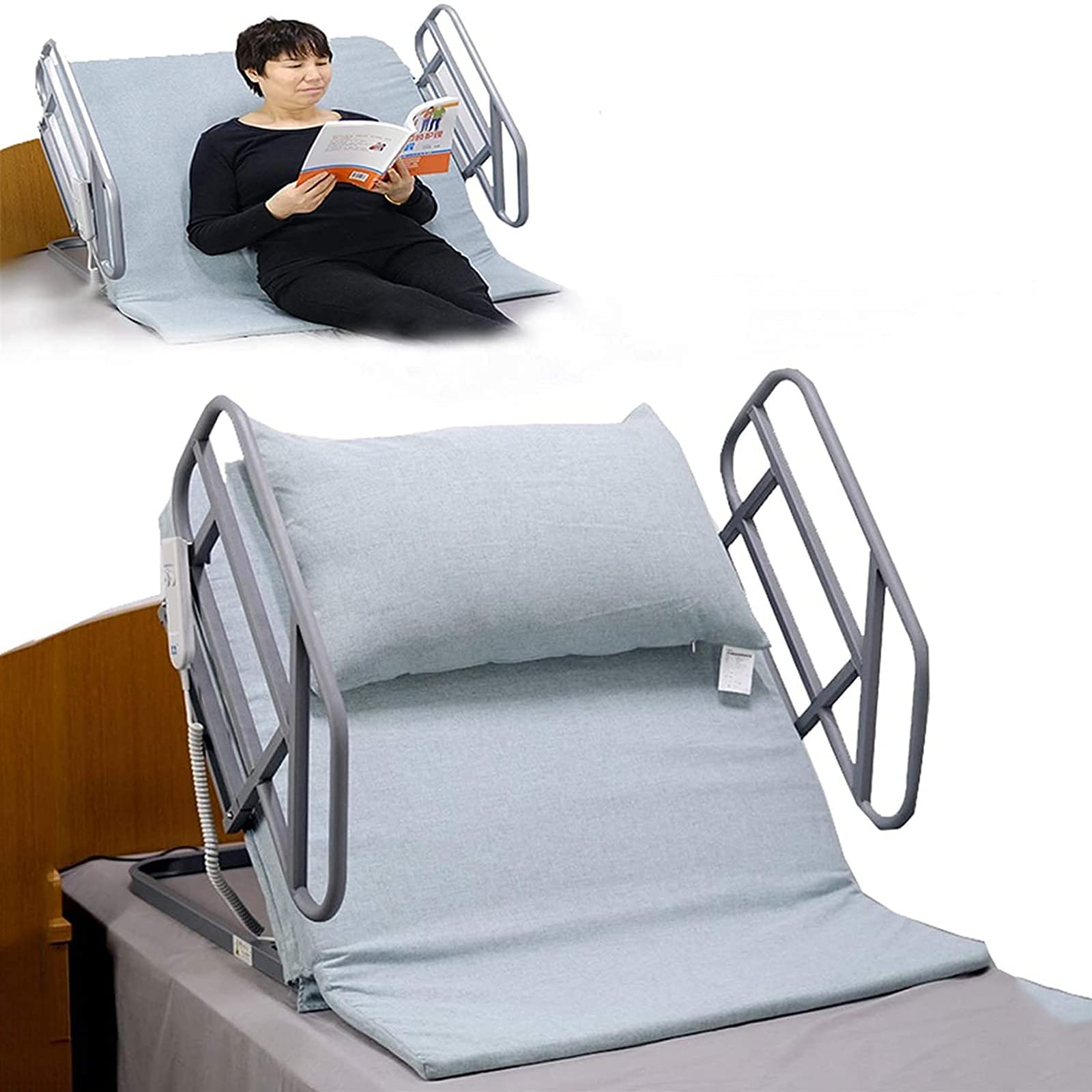 Electric Adjustable Medical Pillow Lifter for Elderly - Sit-Up Back Support with Power Lifting Bed Backrest & Pump System | Ideal for Home Care, Hospital Use & Post-Surgery Recovery