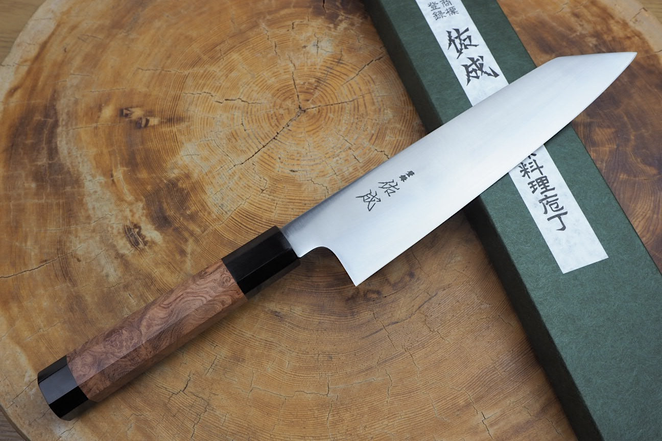 Premium Sukenari SG2 Powdered High Speed Steel Kiritsuke Gyuto Chef Knife 21cm - Japanese K-Tip Kitchen Knife with Quince Wood Handle for Sushi, Meat Slicing & Precision Cooking