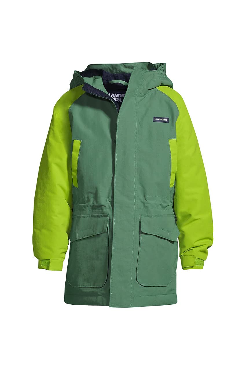 Lands' End Boys Squall Waterproof Winter Parka Jacket - Insulated Cold Weather Coat for Kids - Perfect for Snow Play, Skiing & Outdoor Adventures