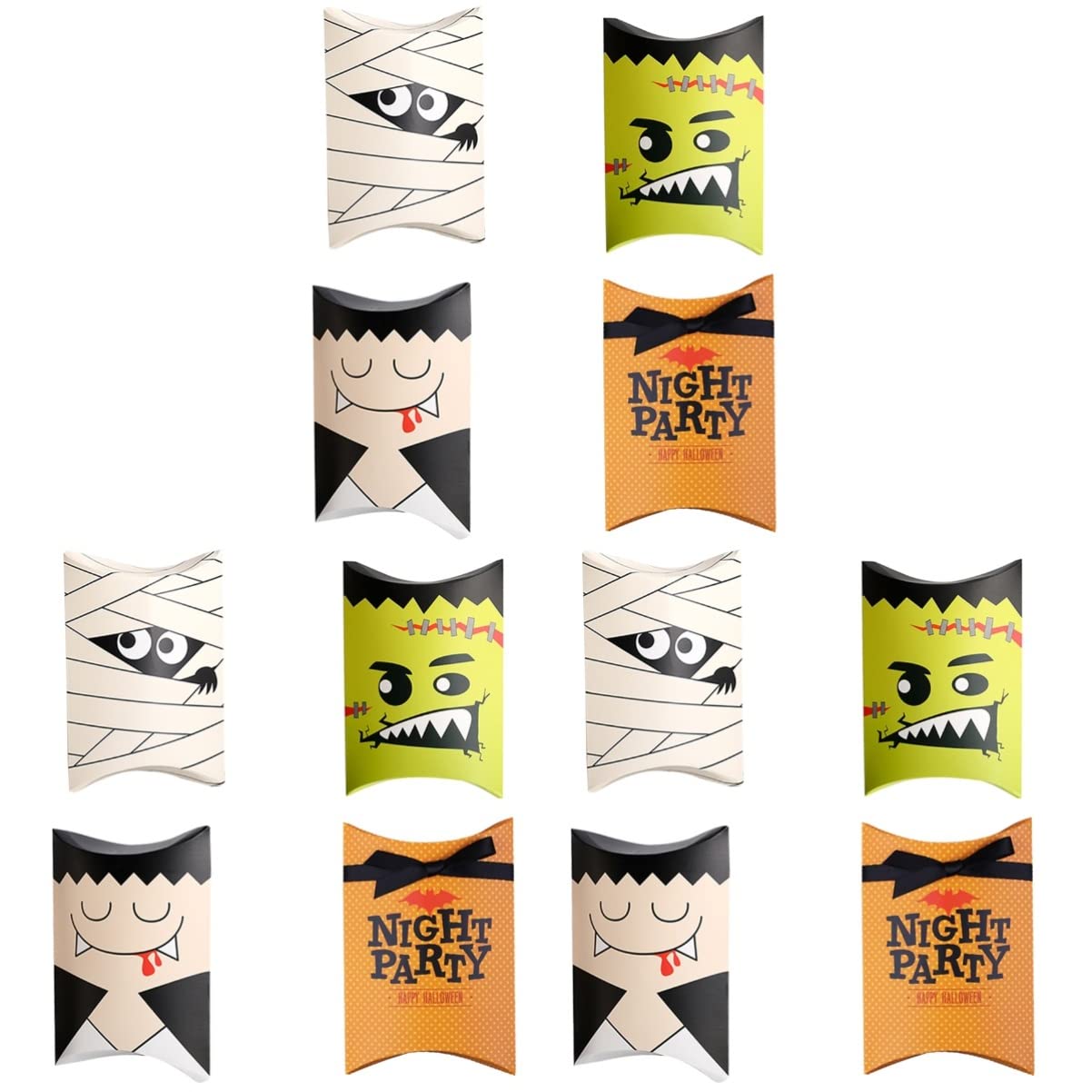 Bestoyard 120-Piece Halloween Candy Box Set - Colorful Paper Treat Bags for Trick or Treat, Party Favors & Classroom Halloween Celebrations