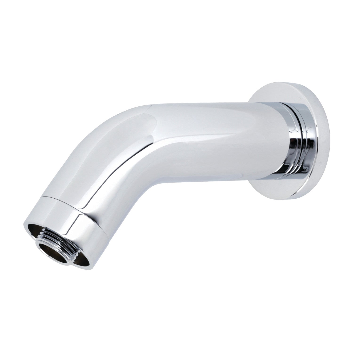 AquaElements K850E1 6 Inch Brass Shower Arm with Flange - Polished Chrome Finish for Bathroom & Shower Installation
